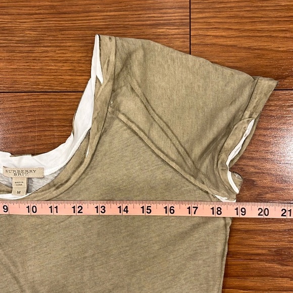 Burberry Brit Logo Scoop Neck Cotton Tee - Picture 11 of 15